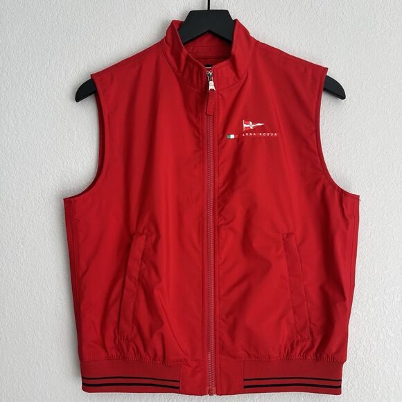 Luna Rossa Prada Zip Vest Size 42 Red